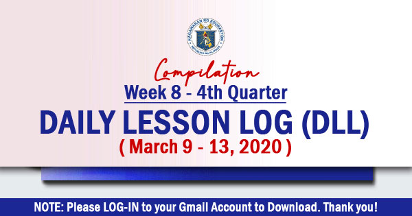 Week 8 4th Quarter Dll March 9 13 2020 Daily Lesson Log