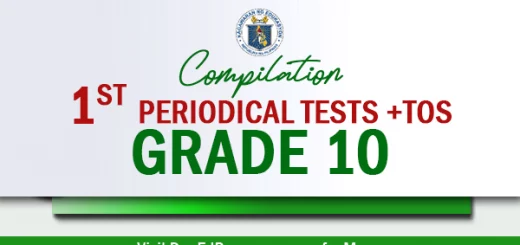 ready made grade 10 1st periodical tests