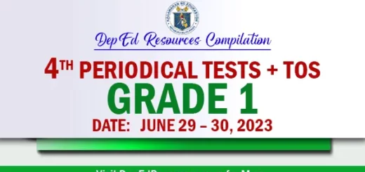 Grade 1 4th Quarter Periodical Tests SY 2022 2023