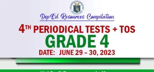 Grade 4 4th Quarter Periodical Tests SY 2022 2023